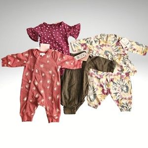 Grayson Mini Lot for Baby Girl Size 0-3 Months New With Tags Outfit and Rompers